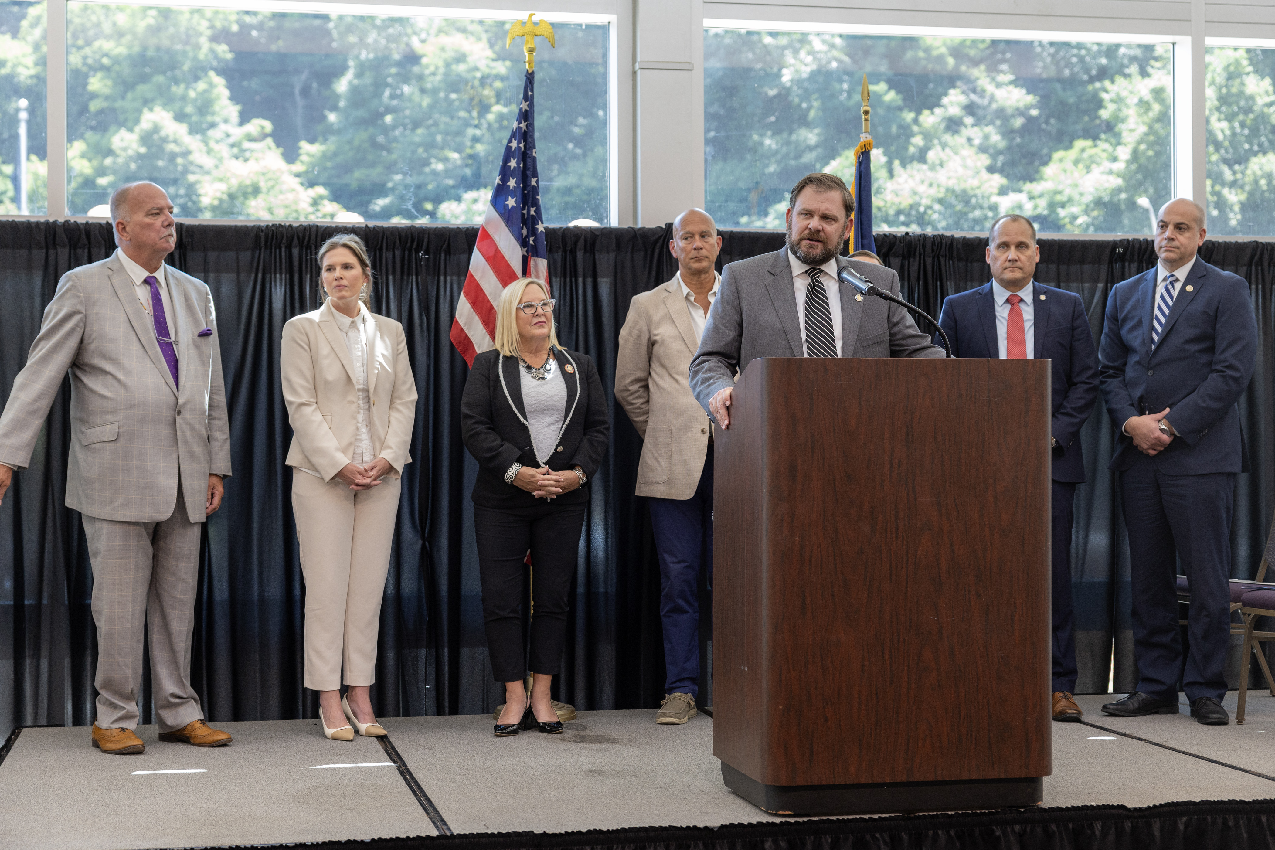 Senator Pittman, with a group of other legislators