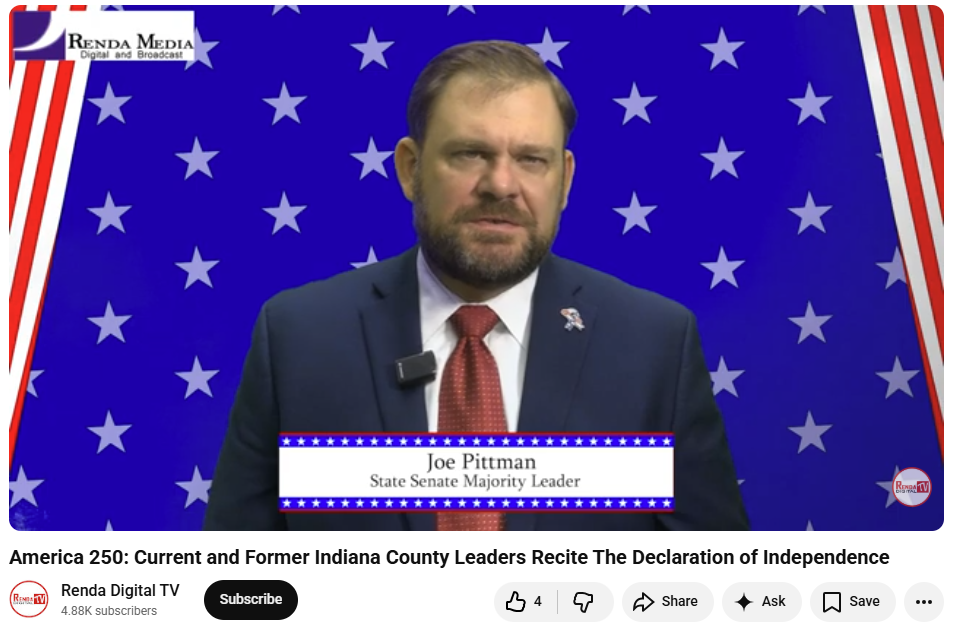 Screen grab of Senator Pittman