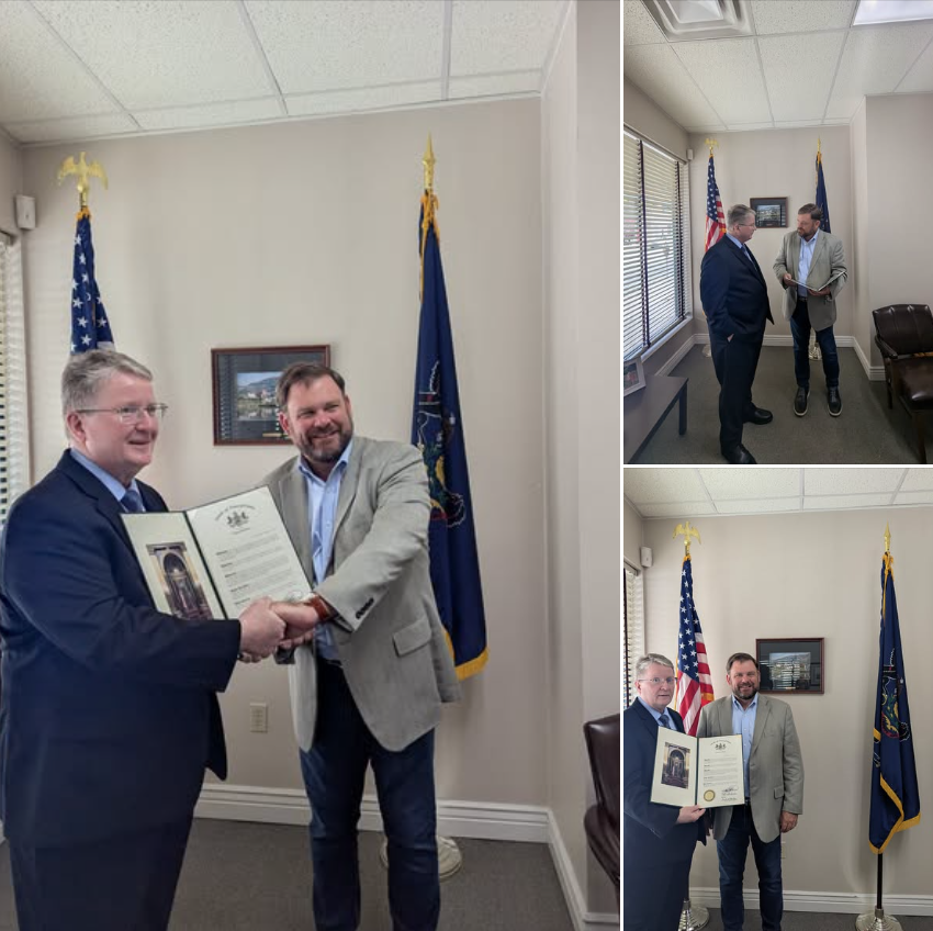 Collage of photos from the citation presentation
