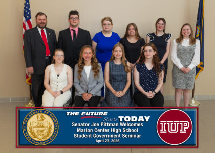 Marion Center High School Students from Marion Center High School pictured with Sen. Pittman