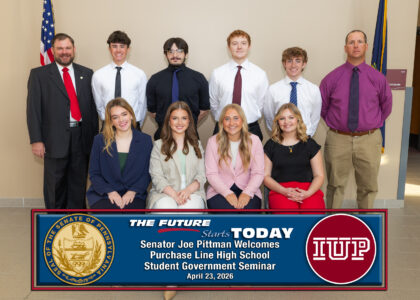 Purchase Line High School Students from Purchase Line High School pictured with Sen. Pittman
