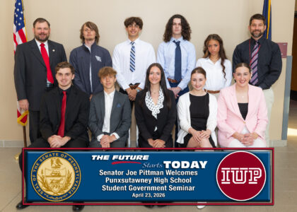 Punxsutawney High School Students from Punxsutawney High School pictured with Sen. Pittman