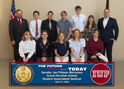 Grace Christian School Students from Grace Christian School pictured with Sen. Pittman