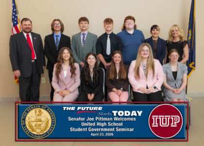 United High School Students from United High School pictured with Sen. Pittman