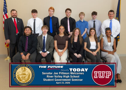 River Valley High School Students from River Valley High School pictured with Sen. Pittman