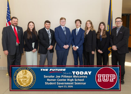Homer Center High School Students from Homer Center High School pictured with Sen. Pittman